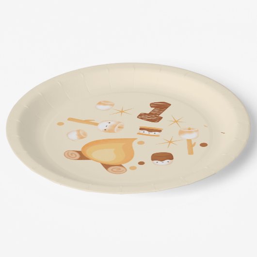 S'moreおもしろい1st誕生日パーティー紙プレート ペーパープレート (アングル)