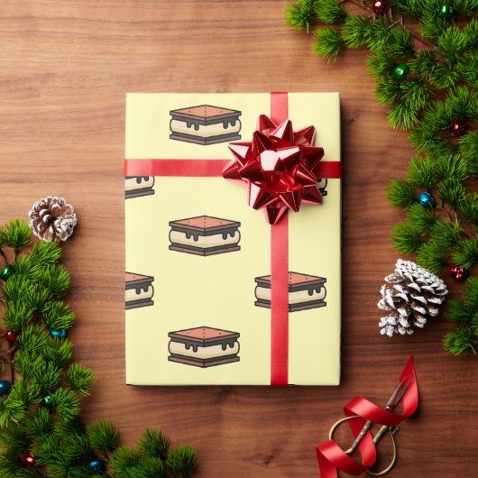 S'moreおもしろい ラッピングペーパー (クリスマスギフト)