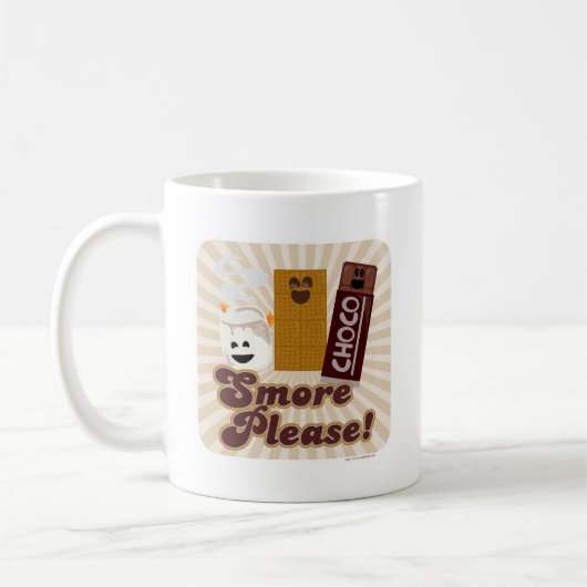 Smoreお願いおもしろいかわいいデザートデザイン コーヒーマグカップ (左)