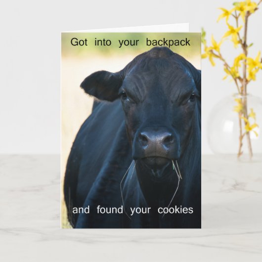 s'moreのクッキーがほしいと思って下さい カード (黄色い花)