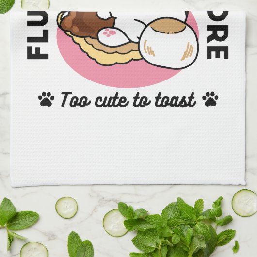 S'moreよりもフルフィファ – かわいい犬とデザートパン キッチンタオル (折り畳み)