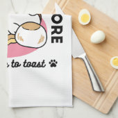 S'moreよりもフルフィファ – かわいい犬とデザートパン キッチンタオル (四つ折り)