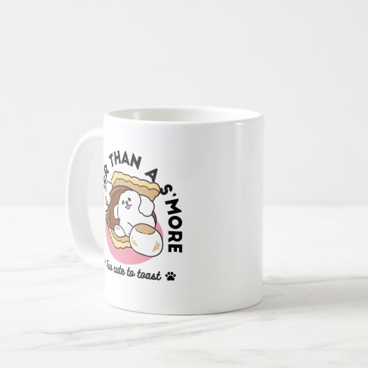 S'moreよりもフルフィファ – かわいい犬とデザートパン コーヒーマグカップ (正面左)