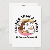 S'moreよりもフルフィファ – かわいい犬とデザートパン サンキューカード (正面/裏面)