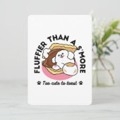 S'moreよりもフルフィファ – かわいい犬とデザートパン サンキューカード (スタンド正面)