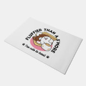 S'moreよりもフルフィファ – かわいい犬とデザートパン ドアマット (アングル)