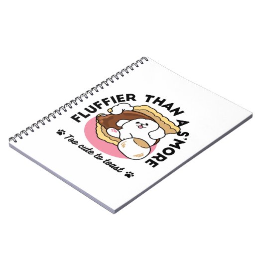 S'moreよりもフルフィファ – かわいい犬とデザートパン ノートブック (左側)