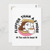 S'moreよりもフルフィファ – かわいい犬とデザートパン ポストカード (正面/裏面)