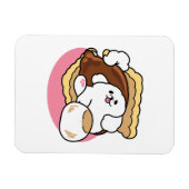 S'moreよりもフルフィファ – かわいい犬とデザートパン マグネット (横)