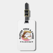 S'moreよりもフルフィファ – かわいい犬とデザートパン ラゲッジタグ (正面縦)