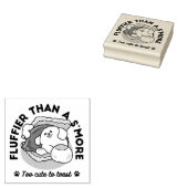 S'moreよりもフルフィファ – かわいい犬とデザートパン ラバースタンプ (押印)