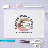 S'moreよりもフルフィファ – かわいい犬とデザートパン 薄葉紙 (クラフト)