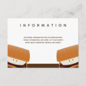 S'moreイラストレーション結婚のホワイトブラウン情報 エンクロージャーカード (正面)