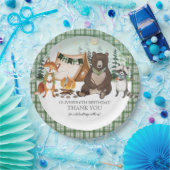 S'moreキャンピングベアキツネラクーンボンファイア誕生日 ペーパープレート (パーティー)