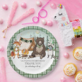 S'moreキャンピングベアキツネラクーンボンファイア誕生日 ペーパープレート (パーティー)