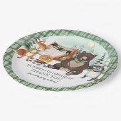 S'moreキャンピングベアキツネラクーンボンファイア誕生日 ペーパープレート (アングル)