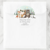 S'moreキャンピングベアキツネラクーンボンファイア誕生日 ラウンドシール (バッグ)