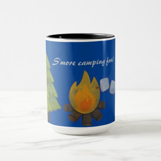 "S'moreキャンプの楽しみ" コーヒー マグカップ (中央)