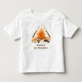 S'moreキャンプファイアかわいい誕生日 トドラーTシャツ (正面)