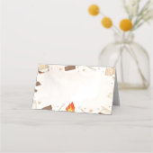 S'moreキャンプファイアフードテント座席表 プレイスカード (正面)