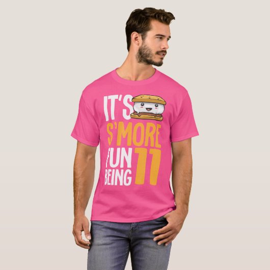 Smoreキャンプファイア11th誕生日マシュマローキャンプS Tシャツ (正面フル)
