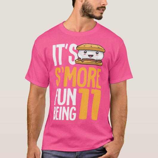 Smoreキャンプファイア11th誕生日マシュマローキャンプS Tシャツ (正面)