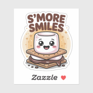 Smoreスマイルキュートなマシュマロをチョコレートに シール