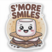 Smoreスマイルキュートなマシュマロをチョコレートに シール (正面)