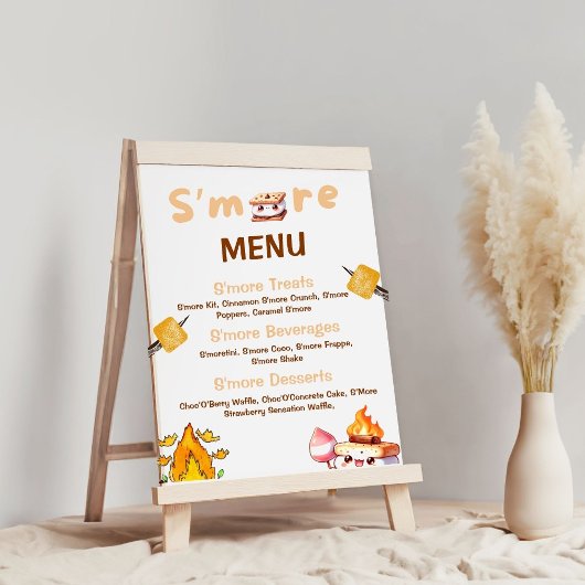 S'moreバーメニューサインモアバーS'mores Station Out ポスター