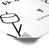 S'moreマシュマ結婚ロとパーティーの看板をロースト ポスター (角)