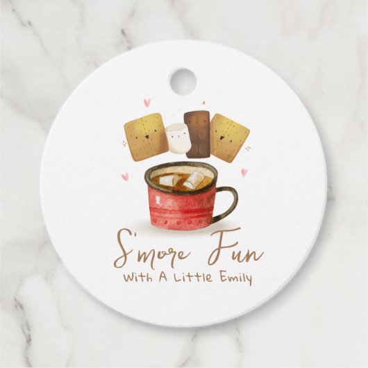 S'more男女兼用おもしろい秋ベビーシャワー フェイバータグ (正面)