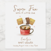 S'more男女兼用おもしろい秋ベビーシャワー ワインラベル (シングルラベル)