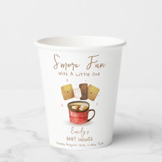 S'more男女兼用おもしろい秋ベビーシャワー 紙コップ (正面)