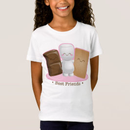 "S'more相棒"の女の子のベビードールのワイシャツ Tシャツ