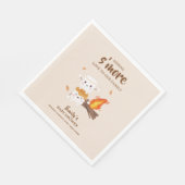 S'more素朴 Love Campfireベビーシャワー スタンダードランチョンナプキン (角)
