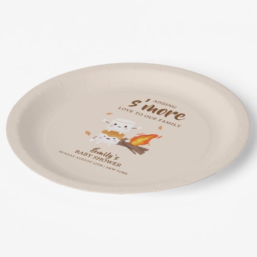 S'more素朴 Love Campfireベビーシャワー ペーパープレート (アングル)