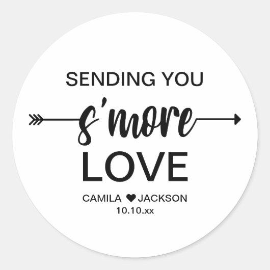 S'more結婚式の引き出物 ラウンドシール (正面)