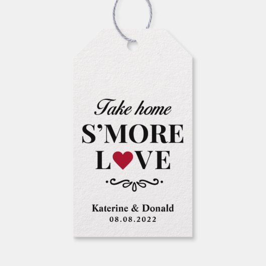 S'more モダン Love's 結婚 Giftラベル ギフトタグ (裏面)