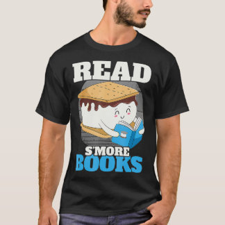Smore 読 Books Camping Bookworm Boy Cute Librari Tシャツ