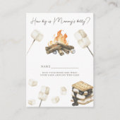 S'more Baby showerママの腹の大きさ エンクロージャーカード (正面)