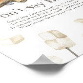 S'more baby shower – 言わないベビー ポスター (角)