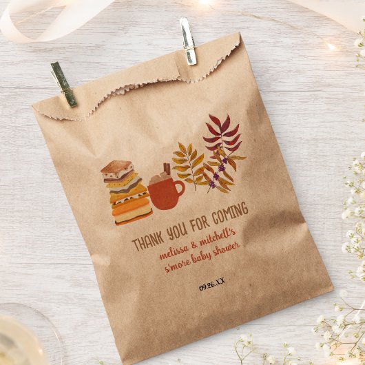S'more Baby Shower campfire紅葉感謝していyou フェイバーバッグ