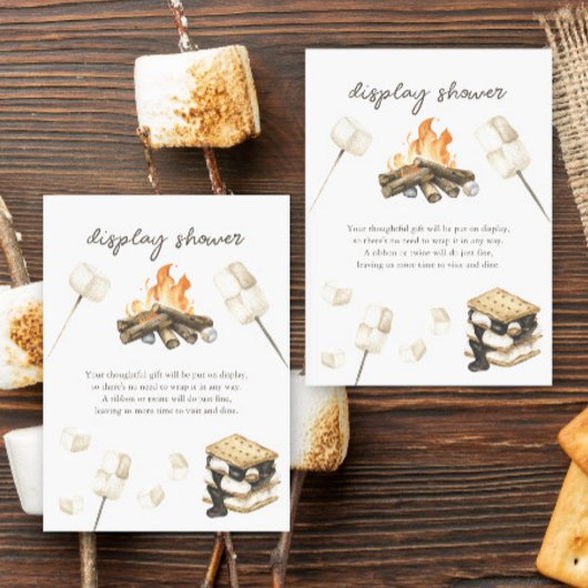 S'more Baby Shower Displayシャワー エンクロージャーカード