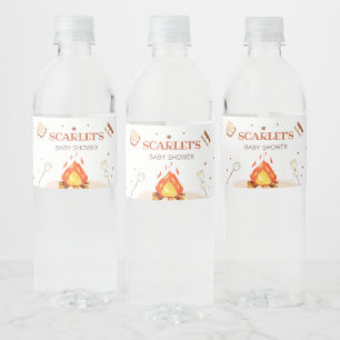 S'more Bonfireベビーシャワー ペットボトルラベル