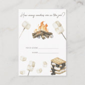 S'more bonfire baby showerキャンディーの数 エンクロージャーカード (正面)