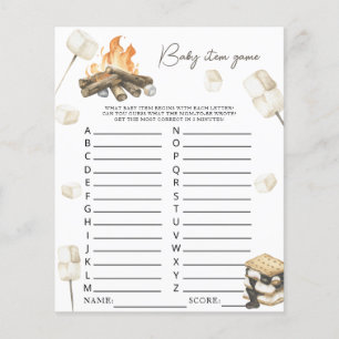 S'more bonfire baby showerベビーアイテムゲーム