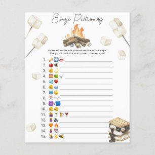 S'more bonfire baby shower絵文字写真ゲーム