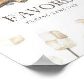 S'more bonfire baby shower – 好意 ポスター (角)