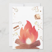 S'more Bonfire Moreおもしろいカップル赤ちゃんシャワー 招待状 (裏面)