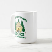 Smore Books Summer Funny Reading Slogan コーヒーマグカップ (正面左)